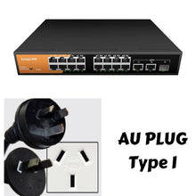 Load image into Gallery viewer, keepLink 19-Port Ethernet Switch with 19-PoE 10/100M and 2-100/1000M Gigabit and 1-SFP for Uplink Unmanaged Switch