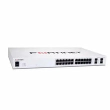 Load image into Gallery viewer, FortiSwitch 124F-FPOE L2 FortiGate PoE+ with 24x 1G RJ45 PoE+, 4x 10G/1G SFP+/SFP, 1x RJ45, Max 370W PoE, smart fan/temp FS-124F-POE