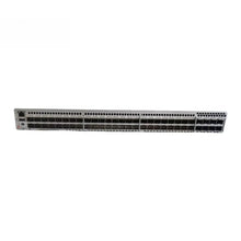Load image into Gallery viewer, Brocade G720 series 64 port switch, 56 port activation, including 56 Brocade 64Gb/s shortwave multi-mode modules, port side intake