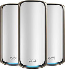 Load image into Gallery viewer, Orbi 970 Series Quad-Band WiFi 7 Mesh Network System (RBE973S), Router + 2 Satellite Extenders, Security Features, Up to 27Gbps Speed