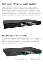 Load image into Gallery viewer, COMFAST 24-Port Gigabit POE Ethernet Switch With Rj45 Port 24* 10/100/1000M 2*SFP IEEE802.3af/at POE Power Switch Hotel Office
