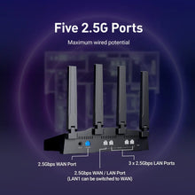 Load image into Gallery viewer, GL.iNet GL-BE9300 (Flint 3) First Tri-band Wi-Fi 7 Home Router 5× 2.5G Ports Robust VPN Capabilities and Parental Controls