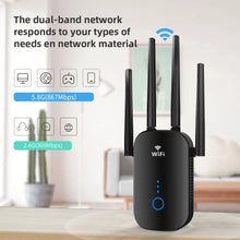 Load image into Gallery viewer, COMFAST AX1800 WiFi6 Repeater WiFi5 Network Router Extender 5G+2.4GHz Repeater Signal Booster WLAN Amplifier