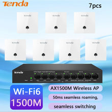 Load image into Gallery viewer, Tenda W13 dual-band Gigabit WiFi 6 panel AP, supports 80MHZ bandwidth, wireless speed up to 1500mbps 802.11a Wi-Fi