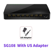 Load image into Gallery viewer, Tenda SG108 Network Switchs 8 Ports Gigabit Desktop Switch 10/100/1000Mbps RJ45 Port SOHO Switch 1.6Gbps Switching Capacity