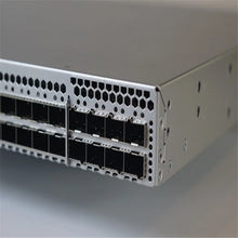 Load image into Gallery viewer, Brocade G720 series 64 port switch, 56 port activation, including 56 Brocade 64Gb/s shortwave multi-mode modules, port side intake