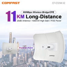 Load image into Gallery viewer, Comfast Outdoor Access Point 900Mbps Long Range Extender CPE 5GHz Wireless Bridge Transmission 5-11KM WISP IP65 Waterproof