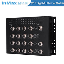 Load image into Gallery viewer, InMax Manufacturer EN50155 railway network switch 16 port full Gigabit managed M12 Railway Ethernet Switch 58G switching capacity