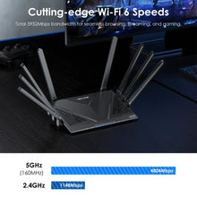 Load image into Gallery viewer, Wavlink WN536AX6 WiFi 6 Mesh Router AX6000 Dual Band 2.4G 5G Gaming Router AX6000 2.5Gbps WAN, 4x 1000Mbps LAN, Supports EverythingMesh AP