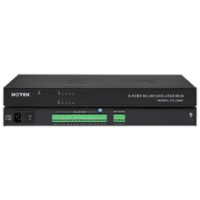Load image into Gallery viewer, UOTEK Industrial RS-232 RS-485 to RS485 Hub 8 Port with Optoelectronic Isolation Half Duplex Lightning Surge Protection UT-1208U