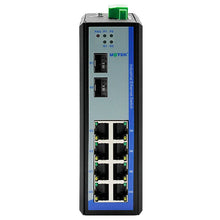 Load image into Gallery viewer, UOTEK 8 Ports 10/100/1000M RJ45 2 Layer Unmanaged Industrial Ethernet Switch DIN-Rail 2 Fiber SFP SC UT-60010G