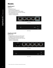 Load image into Gallery viewer, UBIQUITI ER-X Router EdgeRouter X Advanced Gigabit Ethernet 256MB Storage 5x Gigabit RJ45 Ports PoE Network Router Switch