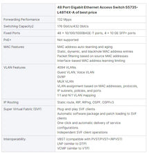 Load image into Gallery viewer, Huawei CloudEngine S5735-L switch with 48*10/100/1000 Ports, 4*10GE SFP+ Uplink ports, Gigabit Ethernet Network Switch S5735-L48T4X-A