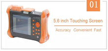 Load image into Gallery viewer, Ftth Fiber Optic equipment OTDR tester single mode 1310/1550 30/32db 120km with function of 10mw Visual Fault Locator 5.6" touchscreen