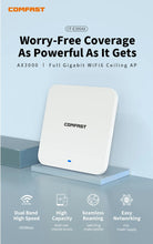 Load image into Gallery viewer, COMFAST AX3000 WiFi6 Ceiling AP Wireless Wall-mounted Router Extender Dual band High Speed Full Gigabit Ports 48V POE Wi-Fi Amplifier
