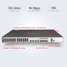 Load image into Gallery viewer, Huawei S5720-28X-PWR-SI Bundle 24* 10/100/1000 PoE+ ports, 4 of which are dual-purpose 10/100/1000 or SFP, 4*10G SFP+, 500W AC power