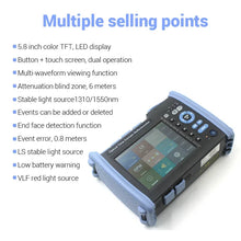 Load image into Gallery viewer, NK6000 Series novker NK6000-S3 1310/1550nm SM Optic Fiber OTDR 1xRJ45 port, 3xUSB ports 7 inch TFT-LCD with LED backlight