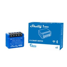 Load image into Gallery viewer, Shelly Smart Mini WiFi Relay Gen 3, 1 channel 8 A, WiFi-operated smart switch, No HUB required, Quick inclusion via Bluetooth, Dry Contacts, Scripting
