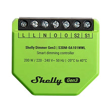 Load image into Gallery viewer, Shelly Smart Dimming Controller for Seamless Remote Control of Dimmable Lights and Drivers, Overload and temperature protection - Shelly Dimmer Gen3