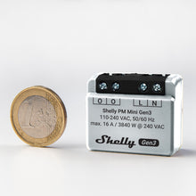 Load image into Gallery viewer, Shelly PM Mini Gen3 Power Meter, Wi-Fi-operated smart power meter, 1 Channel 16 A, Supports up to 16 A at 240 VAC, No hub required, Easy Control