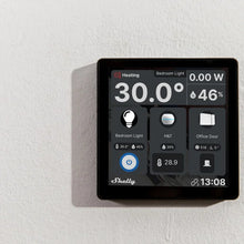 Load image into Gallery viewer, Shelly wall display smart control panel, 5 A integrated switch and color display, Embedded sensors for Temperature, Humidity & LUX, Easy navigation