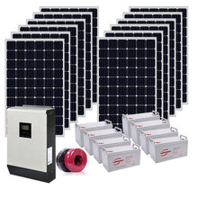 Load image into Gallery viewer, 375W / 8.8kw Solar Backup System for Home and Business - consists of - Canadian Solar/Sunsynk/Kodak/Victron/RCT, includes Professional Installation