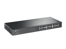 Load image into Gallery viewer, TP-Link 24-port Gigabit Switch, 24 10/100/1000Mbps RJ45 Ports (Auto Negotiation/Auto MDI/MDIX), 100-240VAC, 50/60Hz, Rack Mountable, Fanless