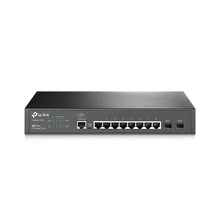 Load image into Gallery viewer, TP Link JetStream 8-Port Gbit L2+ Managed Switch With 2x Gigabit SFP Slots, 8× 10/100/1000Mbps RJ45 ports, 1×RJ45 console port, Micro-USB console Port