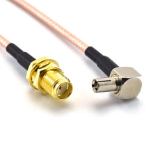 Load image into Gallery viewer, Acconet TS9-SMA(F) 120mm adaptor cable TS9 plug to SMA female, Works with Huawei B618 router and antenna products with SMA male plugs