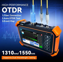 Load image into Gallery viewer, Tahlitech MOT-31 multi-function OTDR Optical Fiber + Network Cable Testing, IP Scan, Port Flashing and Other Network Tests