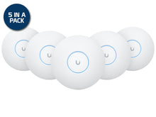 Load image into Gallery viewer, Ubiquiti UniFi WiFi 7 Pro Tri-Band Access Point 5pk, up to 9.3Gbps over 6GHz (2x2 MU-MIMO) 5GHz (2x2 MU-MIMO) + 2.4GHz (2x2 MU-MIMO) bands | U7-Pro-5