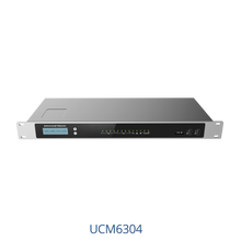 Load image into Gallery viewer, Grandstream GS-UCM6304 VoIP PBX, featuring 300 Simultaneous Calls, 2000 SIP clients, LCD Display, OPUS Supported, with 4x FXS and 4x FXO