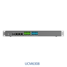 Load image into Gallery viewer, Grandstream VoIP PBX, No Video Support, 8x FXS and 8x FXO, UCM6308A, 200 Simultaneous Calls, 1500 SIP clients, LCD Display, Built in Instant Messaging