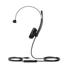 Load image into Gallery viewer, Yealink on-ear USB mono headset with leatherette ear cushions and Usb-C connection, Plug & play, HD voice, Noise cancelling, MS Teams