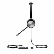 Load image into Gallery viewer, Yealink UH36 Dual Headset with USB & 3.5mm, USB 2.0 and 3.5mm headset jackIn-line call / volume controls, Dual-earpiece, Soft leatherette ear cushions