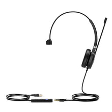 Load image into Gallery viewer, Yealink UH36 Mono USB headset with USB and 3.5mm headset jack, Soft leatherette ear cushion, Easily connect PC/Yealink IP phone/smartphone