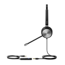 Load image into Gallery viewer, Yealink UH36 Mono USB headset with USB and 3.5mm headset jack, Soft leatherette ear cushion, Easily connect PC/Yealink IP phone/smartphone