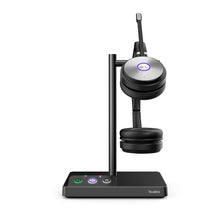 Load image into Gallery viewer, Yealink WH62-Dual DECT Wireless On Ear Dual Headset, 2x Micro USB ports, 2x Microphones, Dual earpiece 2.5mm port, Up to 10 hours talk time