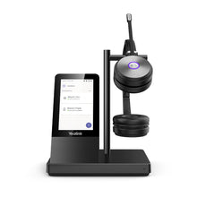 Load image into Gallery viewer, Yealink WH66 DECT wireless on-ear dual headset, dual earpiece + touch screen base station/Crystal Clear Audio/Hands-Free Calling /Professional-Grade