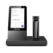 Load image into Gallery viewer, Yealink WH67 DECT Wireless Convertible Headset With Touch Screen Base Station, 2×Microphones, 4 Wearing styles, Call control on headset, 7hrs Talktime