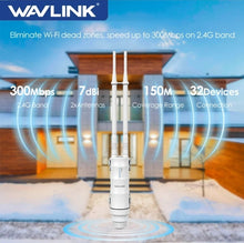 Load image into Gallery viewer, WavLink AC300/600/1200/AX1800/3000 WiFi Outdoor Router High Power PoE Waterproof AP/Repeater 7/8 dBi Directional Antennas
