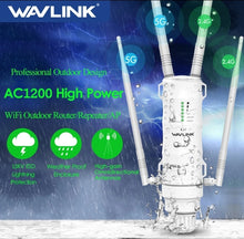 Load image into Gallery viewer, Wavlink High Power AC1200/600/300 Outdoor Repeater AP WiFi Router Dual Dand 2.4G+5Ghz Long Range Extender