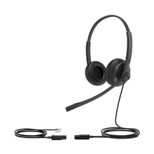 Load image into Gallery viewer, Yealink YHS34 Dual Headset with RJ-9 and Leatherette Ear Cushions - Enjoy Comfort and Quality Audio for Your Calls and Music