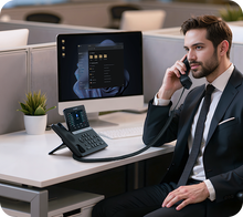 Load image into Gallery viewer, Yealink T85W Prime Business Desktop Phone, Built-in Bluetooth, W-Fi, PoE support, Dual system function, Built-in Bluetooth/Wi-Fi, Excludes PSU