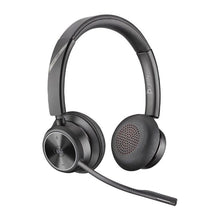Load image into Gallery viewer, Poly Savi 7320 UC MS Stereo Wireless Headset with D400 USB Type-A DECT Adapter, USB Type-A to USB Type-C Adapter and Charging Stand 8L553AA