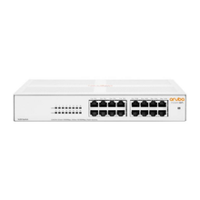 Load image into Gallery viewer, HPE Aruba Instant On 1430 16-port Gigabit Unmanaged Layer 2 Switch with 16x RJ-45 autosensing 10/100/1000 ports, 32Gbps switching R8R47A