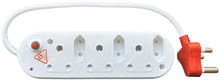 Load image into Gallery viewer, Acconet 6 Way Multiplug with 3x 16A SA and 3x 5A 2 Pin Sockets, Overload & Surge Protection with Dedicated SA Plug, AC-MPlug-SURGE-6