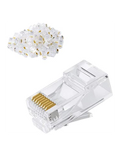 Load image into Gallery viewer, Acconet CAT6 RJ45 Connectors, Stranded/Solid Core, 50 Pack, Cabling & Cabinets, LAN Cable & Connectors, Utilities (50-Pack CAT6 Connectors)