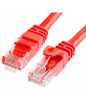 Load image into Gallery viewer, Acconet CAT6 UTP Flylead, 1 Meter, Straight, Stranded Cable, Moulded Boots and Plugs, Red, Cabling & Cabinets, LAN Cable & Connectors, Flyleads