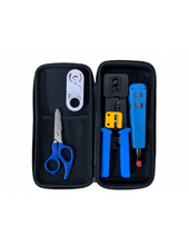 Load image into Gallery viewer, Acconet Installer Kit, RJ45 Pass Through Crimper, Punch Tool, Cable Stri-pping Tool and Electrician Tools, Cabling & Cabinets, LAN Cable & Connectors